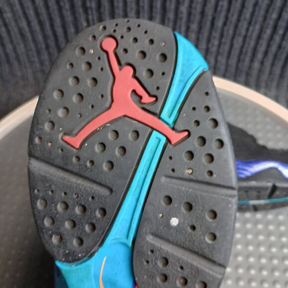 Nike Air Jordan 8 VIII Retro Youth Sneakers Black Aqua Size 5Y - Picture 10 of 10